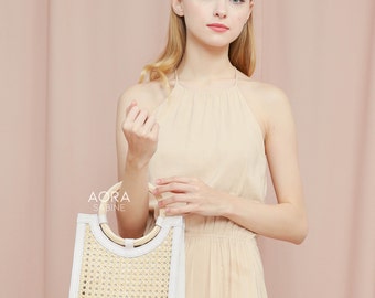 NILUH MINI BAG - Borsa da festa / Borsa unica / Borsa estiva / Pelle di rattan / Borsa in pelle / Borsa Bali / Regalo di compleanno / Borsa di paglia / Borsa intrecciata