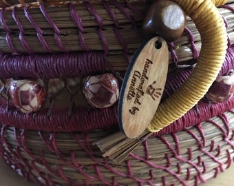 Colorful Pine Needle Basket