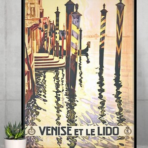 Vintage Italy Wall Art, Vintage Venice Travel Print, Vintage Venice Travel Poster, Vintage Venice Poster, Vintage Venice Wallart, Digital