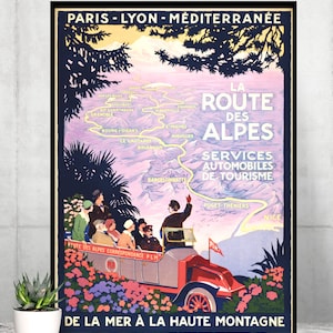 Vintage Franse treinreisposter, vintage Parijs reisposter, vintage treinposter, vintage Franse treinposter, Franse reisposter