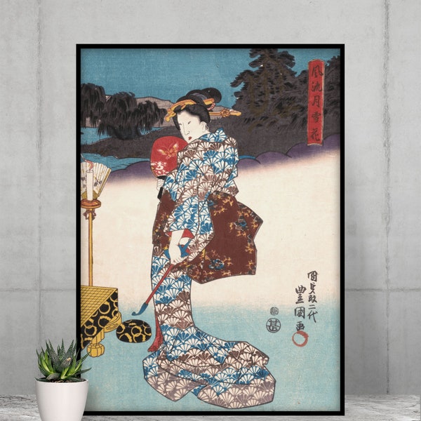 Utagawa Kunisada-Vintage and rare Woodblock Print, Digitally Remastered Japanese Art Print, Fine Japanese Art Print, DIGITAL DOWNLOAD