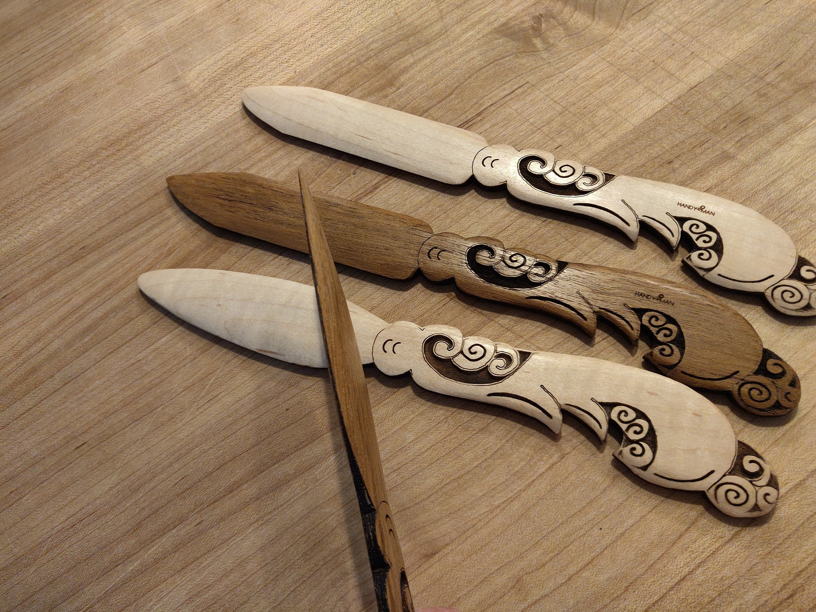 Carved Weaving Batten Sword Etsy