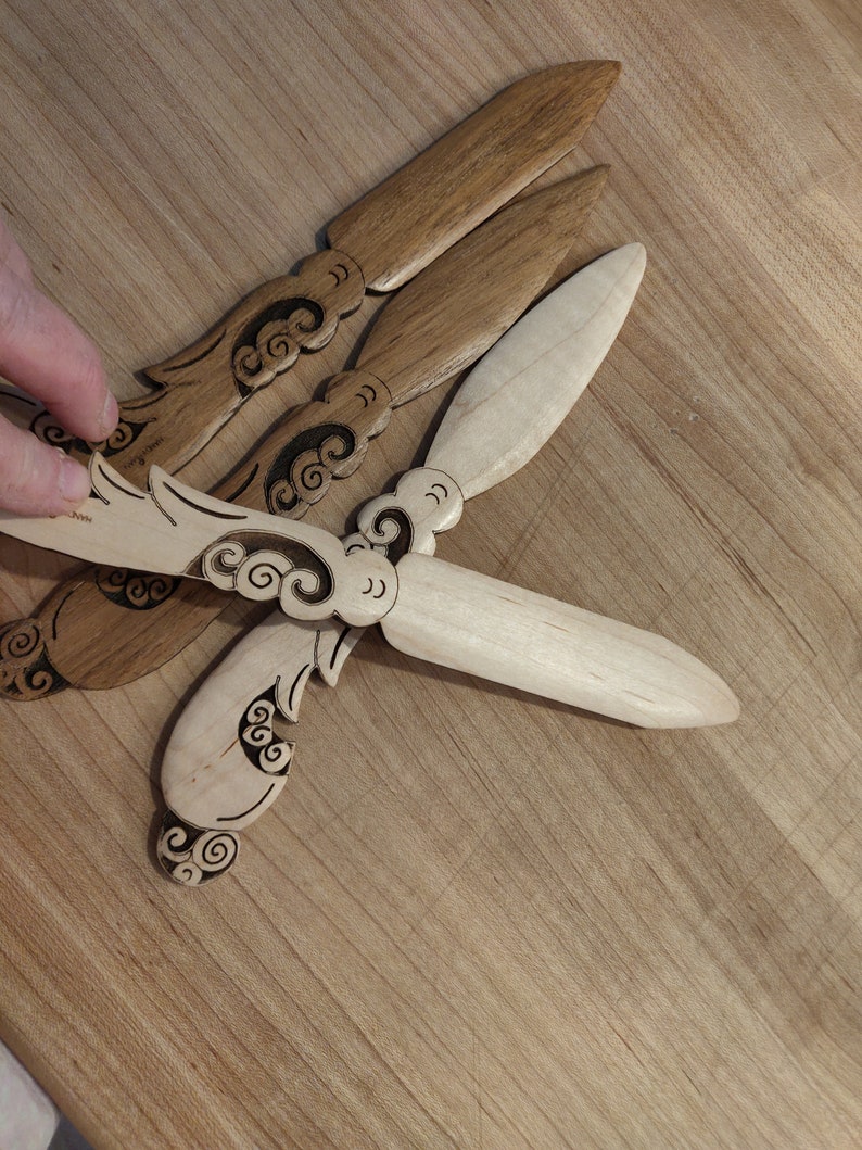 Carved Weaving Batten Sword Etsy