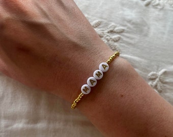 Bracelet MAMA | Bracelet de perles | Bracelet de l'amitié | Bracelets superposés | Bracelet maman