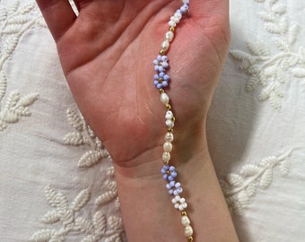 Lavender Fields | Beaded Flower Bracelet | Colourful Flower Bracelet | Daisy Bracelet | Stack Bracelets