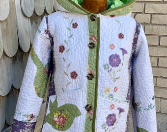 Bird Song Quilt Coat-Size MEDIUM