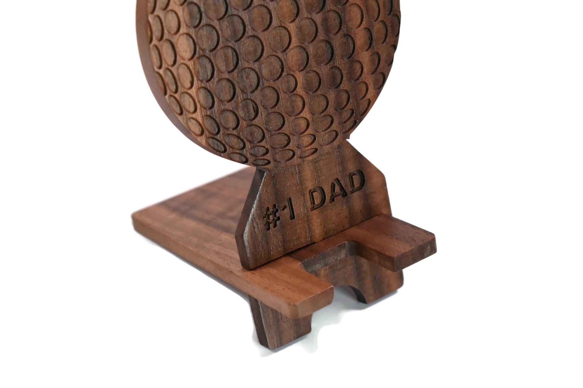 Golf Phone Stand, Golf Player Gift, Wooden Phone Holder, Golfer Desk