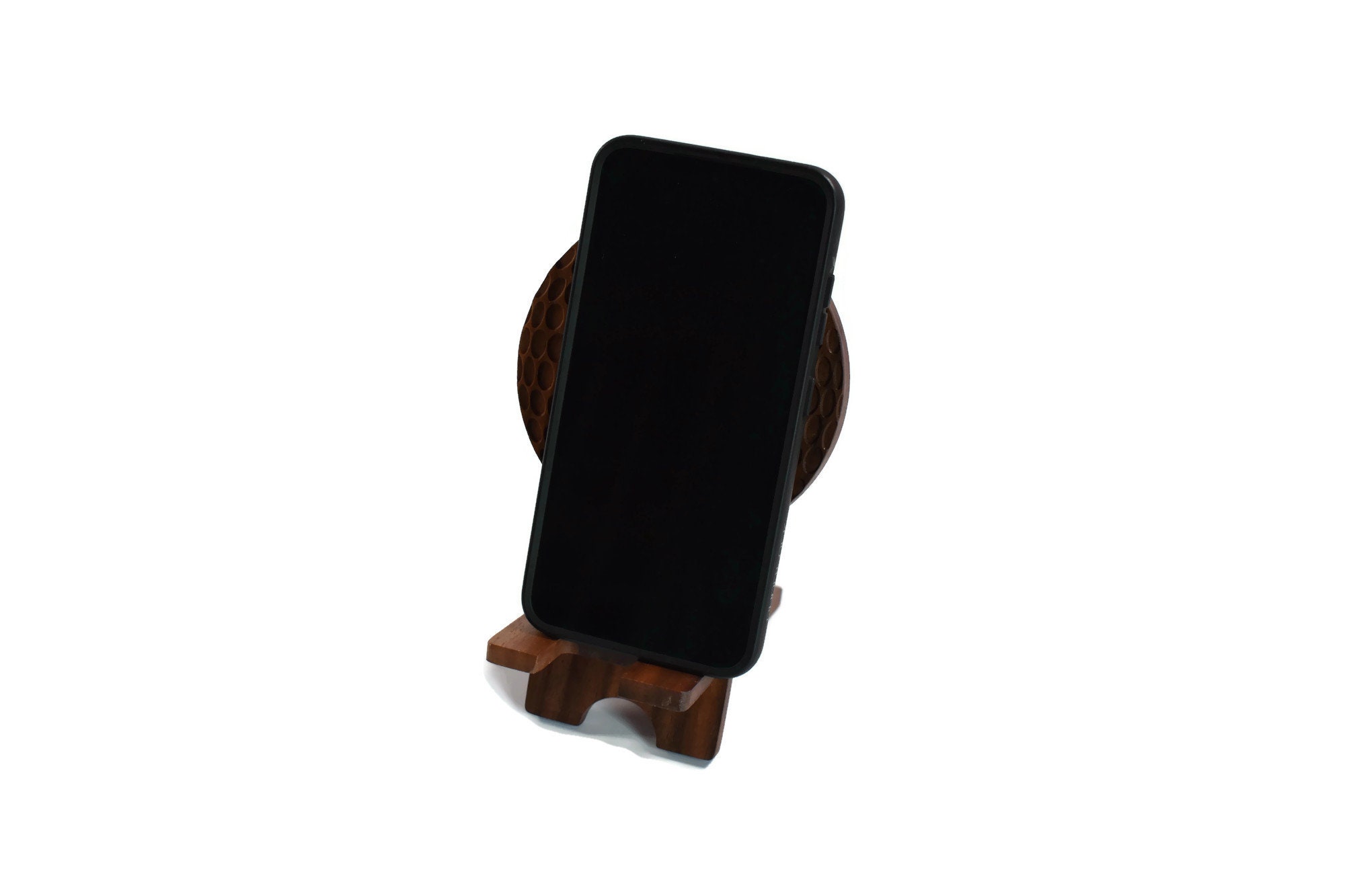 Golf Phone Stand, Golf Player Gift, Wooden Phone Holder, Golfer Desk