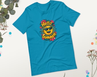 Sun-Kissed Style: Embrace Summer with our 'Hello Summer' Shirt
