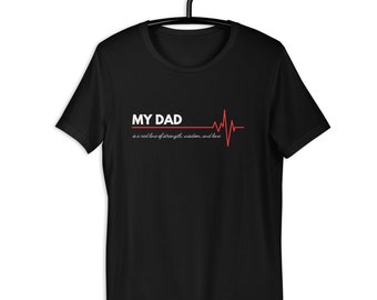 my dad t-shirt ,my dad is a red line of strength, wisdom, and love t-shirt