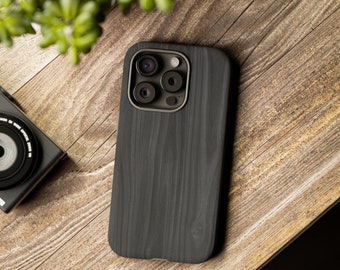 Phone Tough Case in Grey-Oak Design (available for latest iPhone models, Google Pixel, Samsung Galaxy)