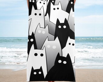 Stack of Cats : Beach Towel