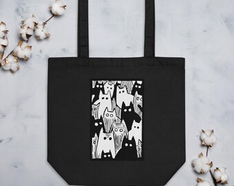 Stack of Cats : Organic Cotton Tote