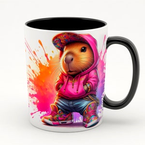 Funny Capybara, Urban Capybara, Capybara Party, Capybara Mug Wrap, Cute Capybara, Capybara Mug Gift, Capybara PNG.