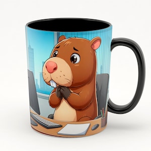 Capybara Before Vacation, Capybara Working for Sublimation, Capybara Gift Mug, Capybara Wrap, Cute Capybara, Summer Mug