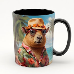 Be capy, Beach Capybara Sublimation, Capybara Gift Mug, Capybara Party, Capybara Wrap, Summer Capybara, vacation, summer.