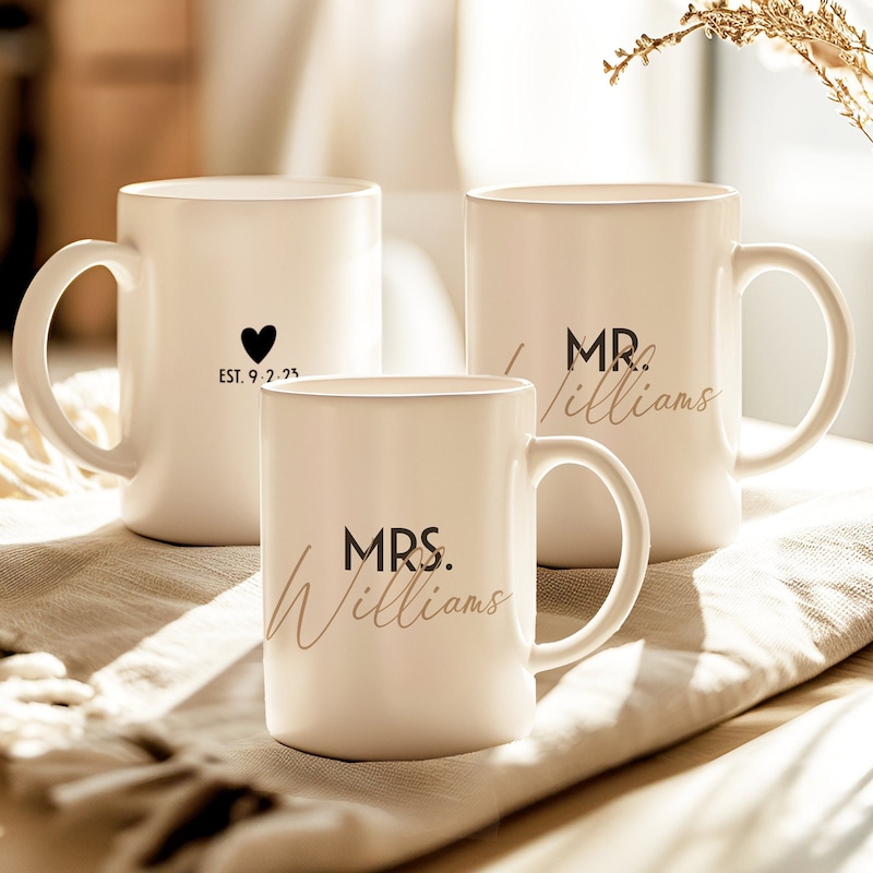 Mr and Mrs Mugs - Etsy