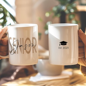 Personalized Senior Graduate Gift Mug, Custom Masters Degree MBA PHD Grad Gift for Daughter Son Niece, Graduation Gift Idea, Class of 2025