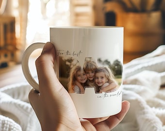 Custom Dad Photo Mug, Personalized Mug With Picture for Father, Customized Dad Gift For Him, Fathers Day Photo Gift from Daughter, Best Dad