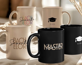 Personalized Master Bachelor Graduation Gift Mug with Name,Custom Masters Degree MBA PHD Grad Gift for Daughter Son Niece, Class of 2026