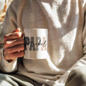 Personalisierte Mama Papa Tasse, Tassenset Schwangerschaft Verkünden für werdende Eltern, Geschenk für schwangere Freundin, Du wirst Papa