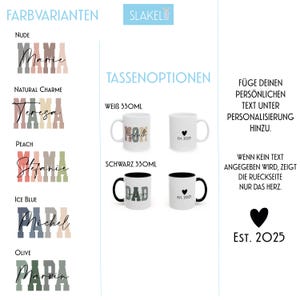 Personalisierte Mama Papa Tasse, Tassenset Schwangerschaft Verkünden für werdende Eltern, Geschenk für schwangere Freundin, Du wirst Papa