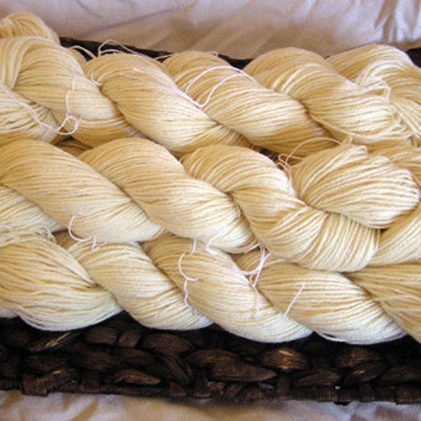Superwash Merino Yarn - Undyed - Fingering Weight -  226 yards