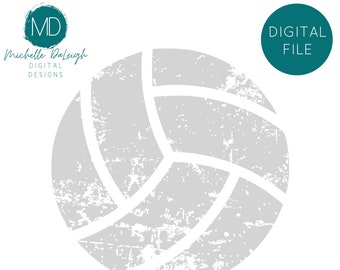 Distressed Volleyball Digital File SVG, Volleyball SVG, Cricut, Silhouette Digital File, Cricut Digital File, Volleyball Svg, Decal Svg