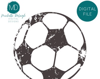 Distressed Soccer ball Digital File SVG, Soccer ball SVG, Cricut, Silhouette Digital File, Cricut Digital File, Soccer ball Svg, Decal Svg