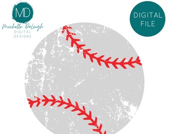 Distressed Baseball Digital File SVG, Baseball SVG, Cricut, Silhouette Digital File, Cricut Digital File, Baseball Svg, Decal Svg Grunge Svg
