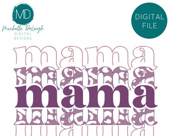 Retro Mama SVG | Mama SVG | Mom Life | Sublimation Design | Mama clipart | Leopard PNG | Mama Png | Digital File | MaMa | Leopard Svg | Png