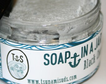 Black Cherry (4.25 oz. jar) Soap In A Jar (Fluffy Whipp) (Vegan)