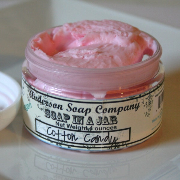 Cotton Candy (4 oz. jar) Soap In A Jar (Fluffy Whipp)