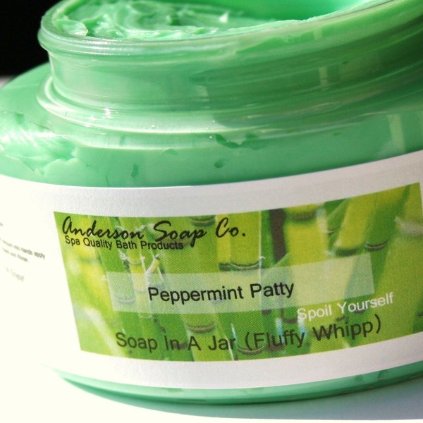 Soap In A Jar (Fluffy Whipp) Peppermint Patty (8oz. jar)