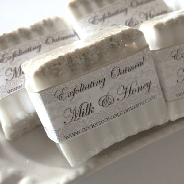 Exfoliating Milk and Honey Oatmeal Soap Bar (VEGAN Friendly)