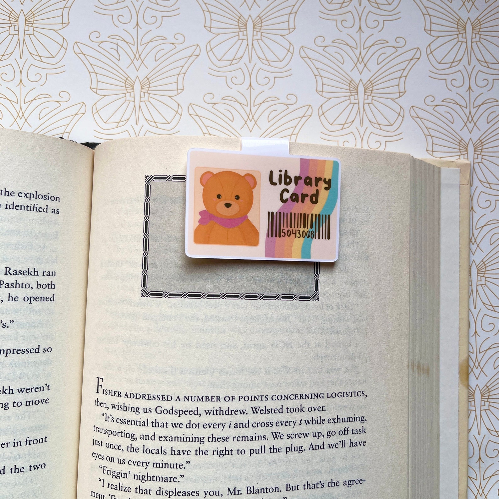 Bear Library Card Magnetic Bookmark | Cute Bookmark, Teddy Bear ...