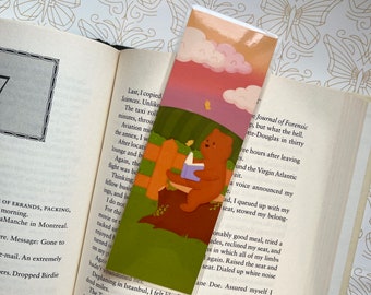Reading Bear Bookmark: Cottagecore Book Lover Gift