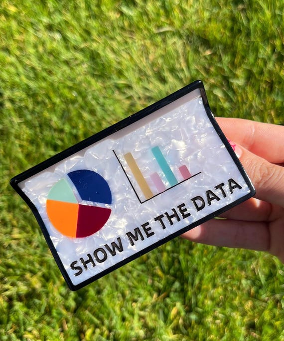 Show Me The Data Hair Claw Clip - Data Analyst, Accountant, Engineer