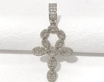 925 sterling zilveren VVS1 moissanite ankh kruishanger™