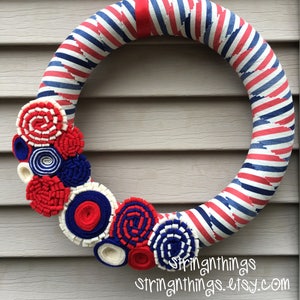 4th of July Wreath Patriotic Wreath Country Wreath July 4th Wreath American Wreath Independence Day Wreath Americana Wreath image 1