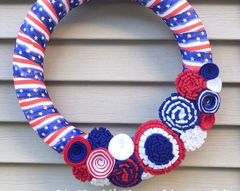 4th of July Wreath - Star Wreath - Independence Day Wreath - Patriotic Wreath - July 4th Wreath - Stars & Stripes - American Wreath - Star