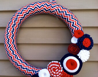 4. Juli Kranz - Patriotischer Kranz - Americana-Kranz - Kranz - Flaggenkranz - Chevron-Kranz - 4. Juli Kranz - Rot-Weiß-Blauer Kranz