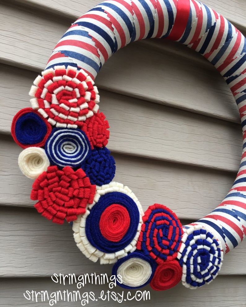 4th of July Wreath Patriotic Wreath Country Wreath July 4th Wreath American Wreath Independence Day Wreath Americana Wreath image 2