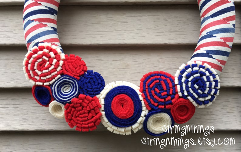 4th of July Wreath Patriotic Wreath Country Wreath July 4th Wreath American Wreath Independence Day Wreath Americana Wreath image 3