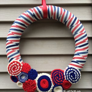 4th of July Wreath Patriotic Wreath Country Wreath July 4th Wreath American Wreath Independence Day Wreath Americana Wreath image 4