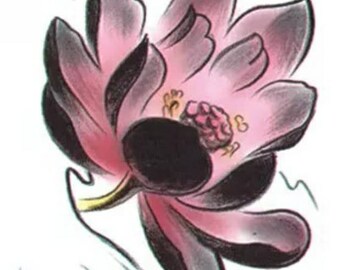 Water Lily Tattoo Etsy