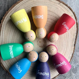 Days Of The Week Pegdolls Montessori Rainbow Pegdolls Learning