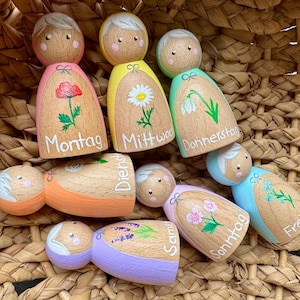 Days Of The Week Pegdolls Montessori Rainbow Pegdolls Learning