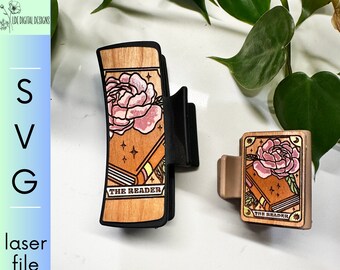 SVG Tarot Card The Reader Design | Laser Cut File | Wood Gift | Hair Accessory