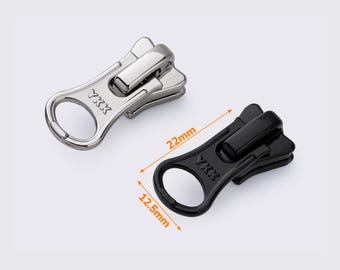YKK スライダー ジッパー ランナー トラクター ジッパー No. 5、ニッケル | ブラック カラー、DA8LH
